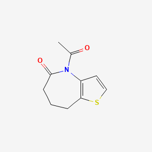 molecular formula C10H11NO2S B14601259 4-Acetyl-4,6,7,8-tetrahydro-5H-thieno[3,2-b]azepin-5-one CAS No. 61190-58-7