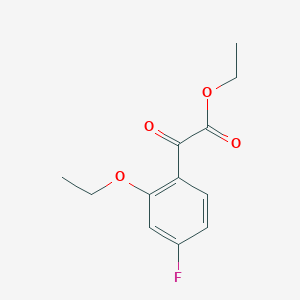 molecular formula C12H13FO4 B1460126 Ethyl 2-(2-ethoxy-4-fluorophenyl)-2-oxoacetate CAS No. 1443352-62-2