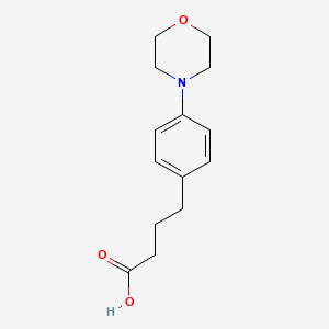 molecular formula C14H19NO3 B14601265 4-[4-(Morpholin-4-yl)phenyl]butanoic acid CAS No. 59826-58-3