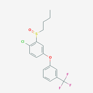 molecular formula C17H16ClF3O2S B14601271 2-(Butane-1-sulfinyl)-1-chloro-4-[3-(trifluoromethyl)phenoxy]benzene CAS No. 61166-95-8