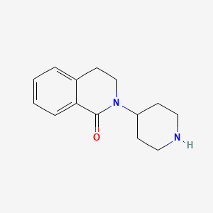 molecular formula C14H18N2O B14601272 2-(Piperidin-4-yl)-3,4-dihydroisoquinolin-1(2H)-one CAS No. 59889-84-8