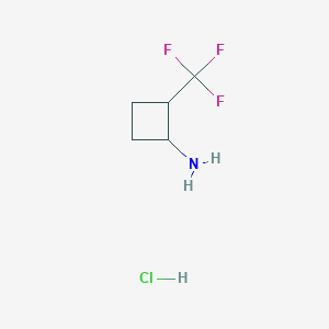 molecular formula C5H9ClF3N B1460128 2-(Trifluoromethyl)cyclobutan-1-amine hydrochloride CAS No. 1803585-22-9