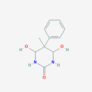 molecular formula C11H14N2O3 B14601306 4,6-Dihydroxy-5-methyl-5-phenyltetrahydropyrimidin-2(1H)-one CAS No. 60782-12-9