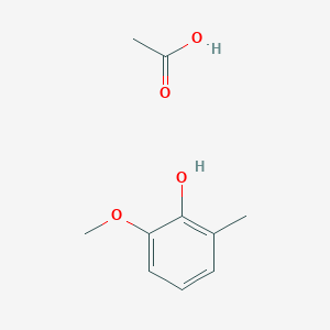 molecular formula C10H14O4 B14601328 Acetic acid;2-methoxy-6-methylphenol CAS No. 60632-42-0