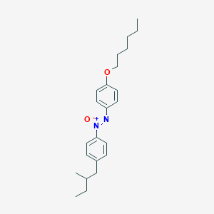 molecular formula C23H32N2O2 B14601346 1-(Hexyloxy)-4-{(Z)-[4-(2-methylbutyl)phenyl]-ONN-azoxy}benzene CAS No. 60692-71-9