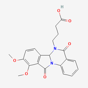4-(9,10-dimethoxy-5,11-dioxo-6a,11-dihydroisoindolo[2,1-a]quinazolin-6(5H)-yl)butanoic acid