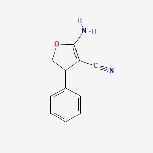 molecular formula C11H10N2O B14601362 2-Amino-4-phenyl-4,5-dihydrofuran-3-carbonitrile CAS No. 59790-95-3