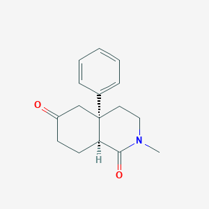 molecular formula C16H19NO2 B14601368 (4aS,8aS)-2-Methyl-4a-phenylhexahydroisoquinoline-1,6(2H,5H)-dione CAS No. 61210-09-1