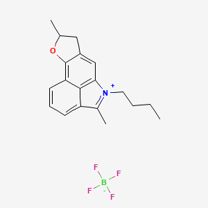 5-Butyl-4,8-dimethyl-7,8-dihydrobenzo[cd]furo[2,3-f]indol-5-ium tetrafluoroborate