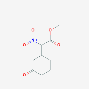 molecular formula C10H15NO5 B1460138 2-硝基-2-(3-氧代环己基)乙酸乙酯 CAS No. 1353763-37-7