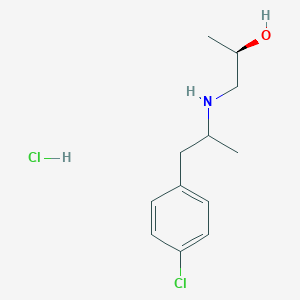 molecular formula C12H19Cl2NO B1460140 (2R)-1-{[1-(4-chlorophenyl)propan-2-yl]amino}propan-2-ol hydrochloride CAS No. 1807937-65-0