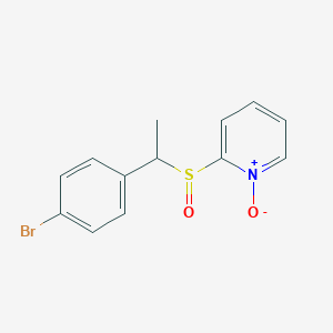 molecular formula C13H12BrNO2S B14601404 2-[1-(4-Bromophenyl)ethanesulfinyl]-1-oxo-1lambda~5~-pyridine CAS No. 60264-32-6