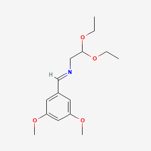 molecular formula C15H23NO4 B14601412 (E)-N-(2,2-Diethoxyethyl)-1-(3,5-dimethoxyphenyl)methanimine CAS No. 61190-08-7