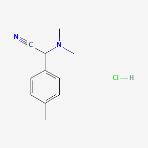 molecular formula C11H15ClN2 B1460142 2-(Dimethylamino)-2-(p-tolyl)acetonitrile hydrochloride CAS No. 1440535-64-7