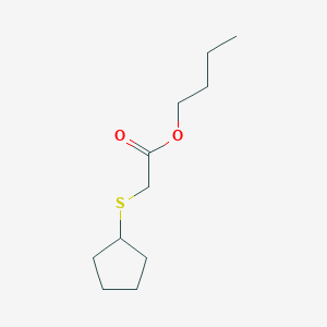 molecular formula C11H20O2S B14601466 Butyl (cyclopentylsulfanyl)acetate CAS No. 60785-70-8