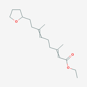 Ethyl 3,7-dimethyl-9-(oxolan-2-YL)nona-2,6-dienoate