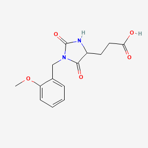 3-{1-[(2-Methoxyphenyl)methyl]-2,5-dioxoimidazolidin-4-yl}propanoic acid