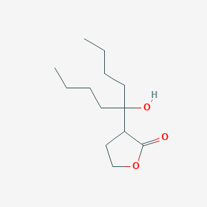 molecular formula C13H24O3 B14601522 3-(5-Hydroxynonan-5-YL)oxolan-2-one CAS No. 61127-19-3