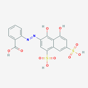 molecular formula C17H12N2O10S2 B14601524 2-[2-(8-Hydroxy-1-oxo-4,6-disulfonaphthalen-2(1H)-ylidene)hydrazinyl]benzoic acid CAS No. 61102-73-6