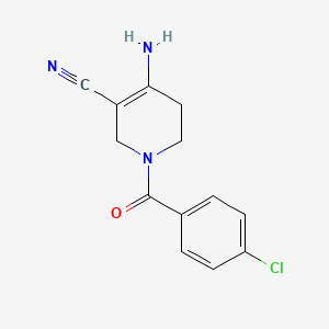 molecular formula C13H12ClN3O B14601544 4-Amino-1-(4-chlorobenzoyl)-1,2,5,6-tetrahydropyridine-3-carbonitrile CAS No. 61082-49-3