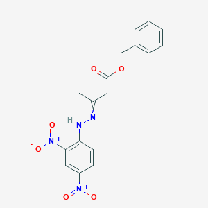 molecular formula C17H16N4O6 B14601552 Benzyl 3-[2-(2,4-dinitrophenyl)hydrazinylidene]butanoate CAS No. 59358-86-0