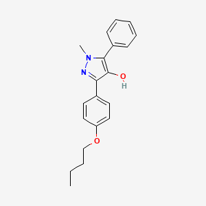 molecular formula C20H22N2O2 B14601559 3-(4-Butoxyphenyl)-1-methyl-5-phenyl-1H-pyrazol-4-ol CAS No. 60627-45-4