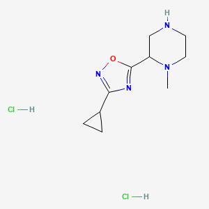 2-(3-Cyclopropyl-1,2,4-oxadiazol-5-yl)-1-methylpiperazine dihydrochloride
