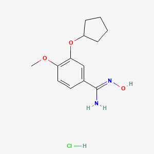 3-(cyclopentyloxy)-N'-hydroxy-4-methoxybenzene-1-carboximidamide hydrochloride