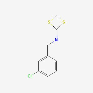 N-[(3-Chlorophenyl)methyl]-1,3-dithietan-2-imine