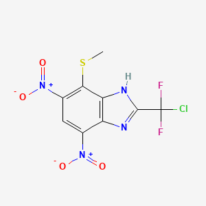 2-[Chloro(difluoro)methyl]-7-(methylsulfanyl)-4,6-dinitro-1H-benzimidazole