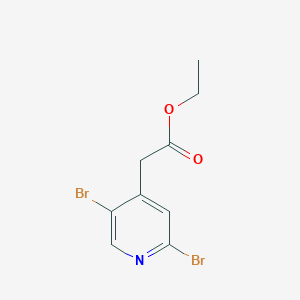 molecular formula C9H9Br2NO2 B1460168 Ethyl 2,5-dibromopyridine-4-acetate CAS No. 1806351-97-2