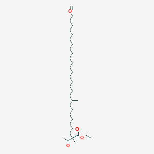 molecular formula C34H66O4 B14601690 Ethyl 2-acetyl-28-hydroxy-2,10-dimethyloctacosanoate CAS No. 60815-96-5