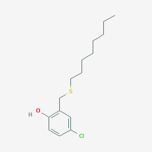 molecular formula C15H23ClOS B14601706 4-Chloro-2-[(octylsulfanyl)methyl]phenol CAS No. 61151-20-0