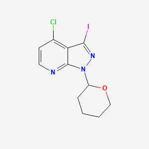 molecular formula C11H11ClIN3O B1460172 4-Chloro-3-iodo-1-(tetrahydro-2H-pyran-2-yl)-1H-pyrazolo[3,4-b]pyridine CAS No. 1416712-47-4
