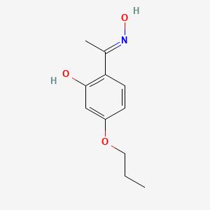 2-[(E)-N-hydroxy-C-methylcarbonimidoyl]-5-propoxyphenol