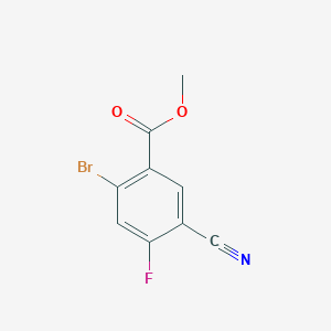 molecular formula C9H5BrFNO2 B1460176 Methyl 2-bromo-5-cyano-4-fluorobenzoate CAS No. 1805187-91-0