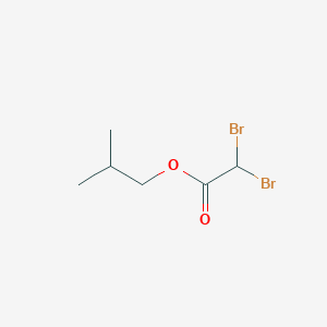 molecular formula C6H10Br2O2 B14601796 Acetic acid, dibromo, 2-methylpropyl ester CAS No. 59989-47-8