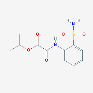 molecular formula C11H14N2O5S B14601818 Acetic acid, [[2-(aminosulfonyl)phenyl]amino]oxo-, 1-methylethyl ester CAS No. 61006-28-8