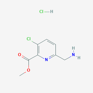 molecular formula C8H10Cl2N2O2 B1460182 Methyl 6-(aminomethyl)-3-chloropyridine-2-carboxylate hydrochloride CAS No. 1803595-96-1