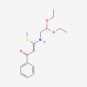 3-[(2,2-Diethoxyethyl)amino]-3-(methylsulfanyl)-1-phenylprop-2-EN-1-one