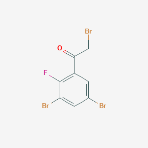 molecular formula C8H4Br3FO B1460184 3',5'-Dibromo-2'-fluorophenacyl bromide CAS No. 1803837-76-4
