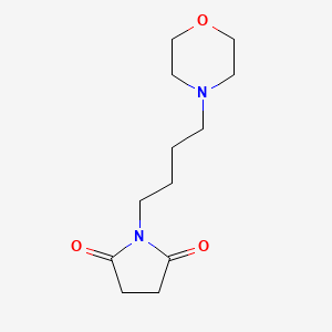 molecular formula C12H20N2O3 B14601857 2,5-Pyrrolidinedione, 1-[4-(4-morpholinyl)butyl]- CAS No. 58554-49-7