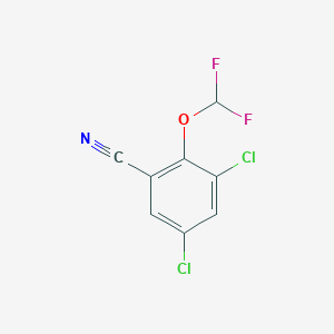 molecular formula C8H3Cl2F2NO B1460188 3,5-Dichloro-2-(difluoromethoxy)benzonitrile CAS No. 1803788-68-2