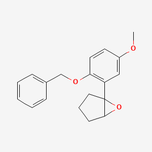 molecular formula C19H20O3 B14601904 1-[2-(Benzyloxy)-5-methoxyphenyl]-6-oxabicyclo[3.1.0]hexane CAS No. 61076-52-6