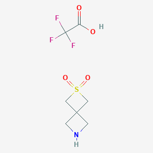 molecular formula C7H10F3NO4S B1460193 2-Thia-6-azaspiro[3.3]heptane 2,2-dioxide 2,2,2-trifluoroacetate CAS No. 1636128-26-1