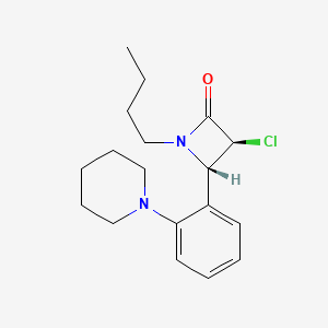 (3S,4S)-1-Butyl-3-chloro-4-[2-(piperidin-1-yl)phenyl]azetidin-2-one