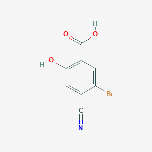 molecular formula C8H4BrNO3 B1460198 5-Bromo-4-cyano-2-hydroxybenzoic acid CAS No. 1805524-91-7