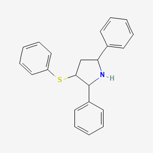 molecular formula C22H21NS B14601984 2,5-Diphenyl-3-(phenylsulfanyl)pyrrolidine CAS No. 61193-42-8