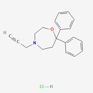 molecular formula C20H22ClNO B14602013 7,7-Diphenyl-4-prop-2-ynyl-1,4-oxazepane;hydrochloride CAS No. 60163-02-2