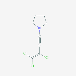 molecular formula C8H8Cl3N B14602053 Pyrrolidine, 1-(3,4,4-trichloro-3-buten-1-ynyl)- CAS No. 60014-62-2